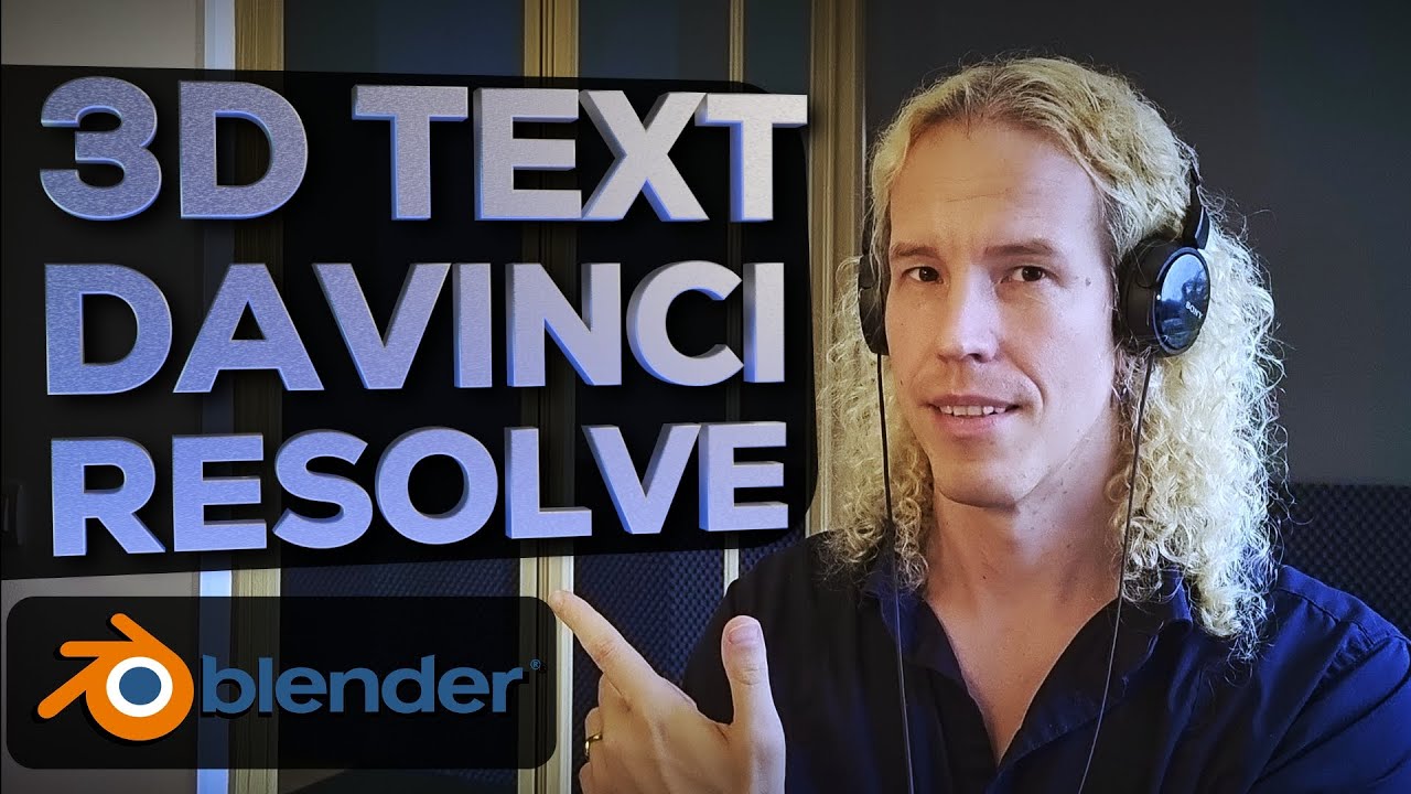 How to create a 3D TEXT Davinci Resolve & Blender