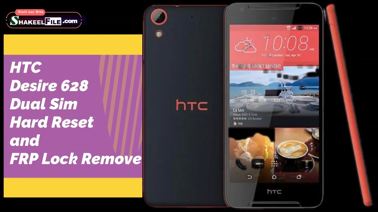 HTC Desire 628 Dual Sim Pattern/FRP bypass Without PC | #shakeelfile