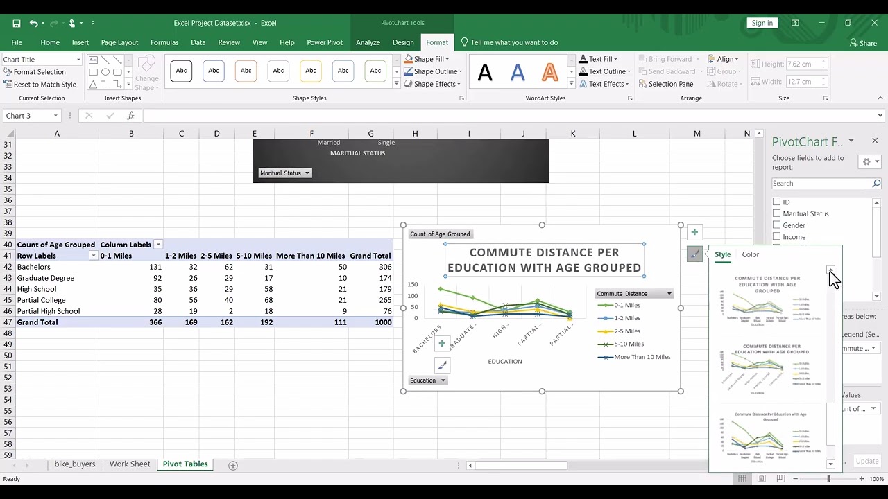 Sales Bike Dashboard With Microsoft Excel