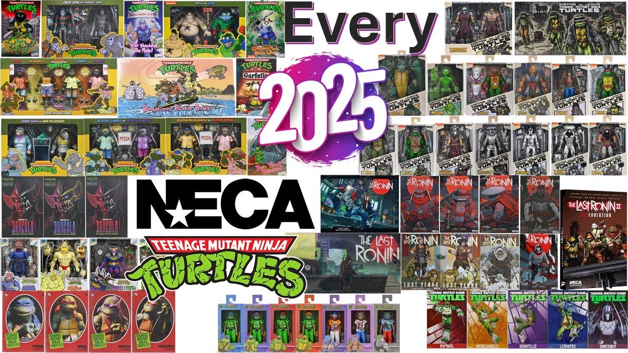 Каждый год - 2025 - Сравнительный список фигурок NECA TMNT Teenage Mutant Ninja Turtles