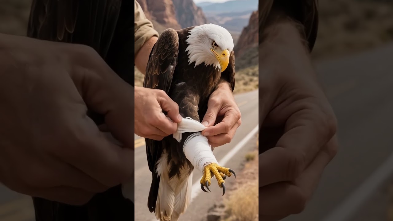 Old Man Saves Bald Eagle Trapped In Barbwire! #rescue #animals #wildlife