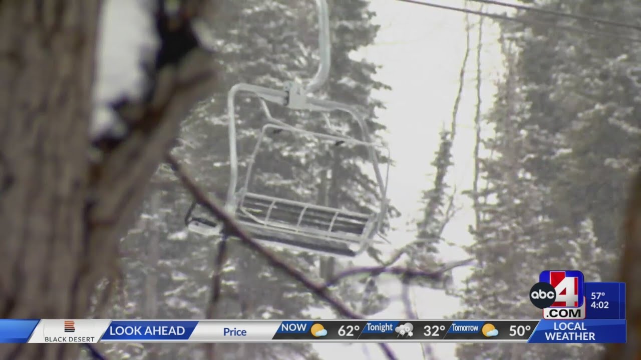 Winter weather advisory in Utah, skiiers and snowboarders enjoy fresh powder