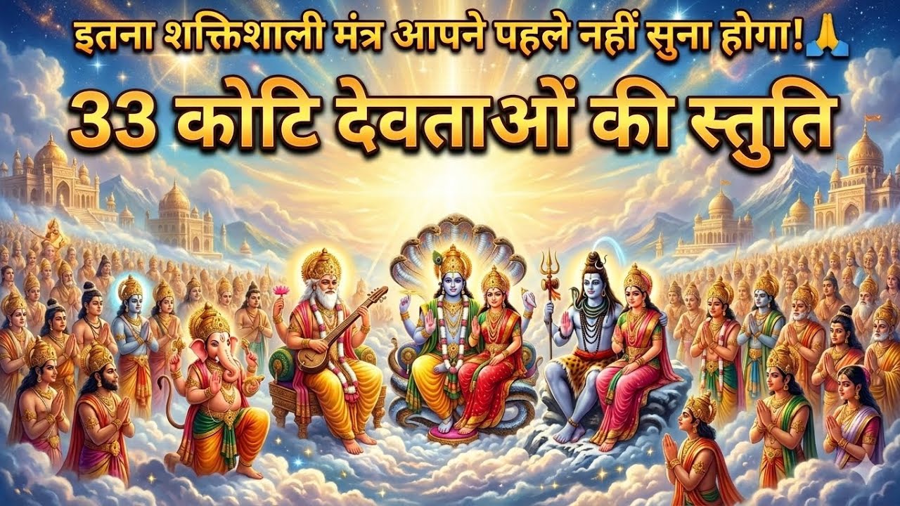 इतना शक्तिशाली मंत्र आपने पहले नहीं सुना होगा! 🙏 33 कोटि देवताओं की स्तुति Powerful Stuti