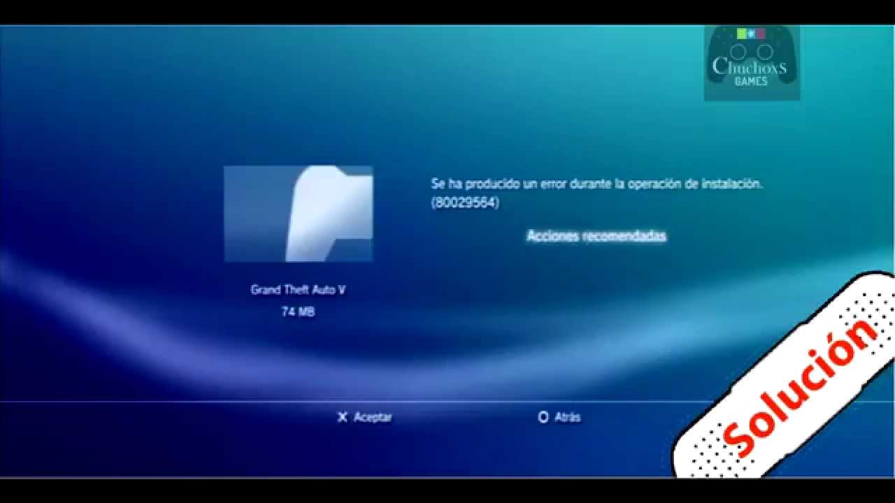 Soluciones al Error Actualización (80029564) (Cualquier Juego Digital-Fisico, GTA V, Black Ops, etc)