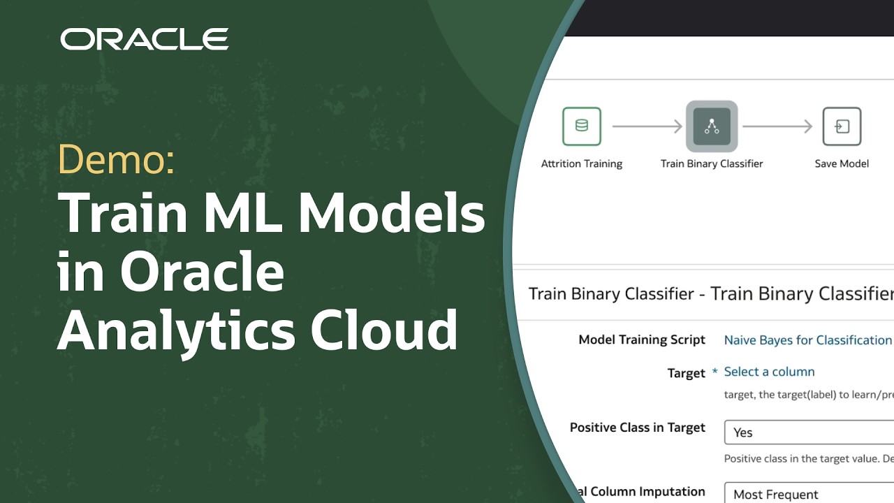 Как обучить модель машинного обучения с помощью потоков данных в Oracle Analytics Cloud