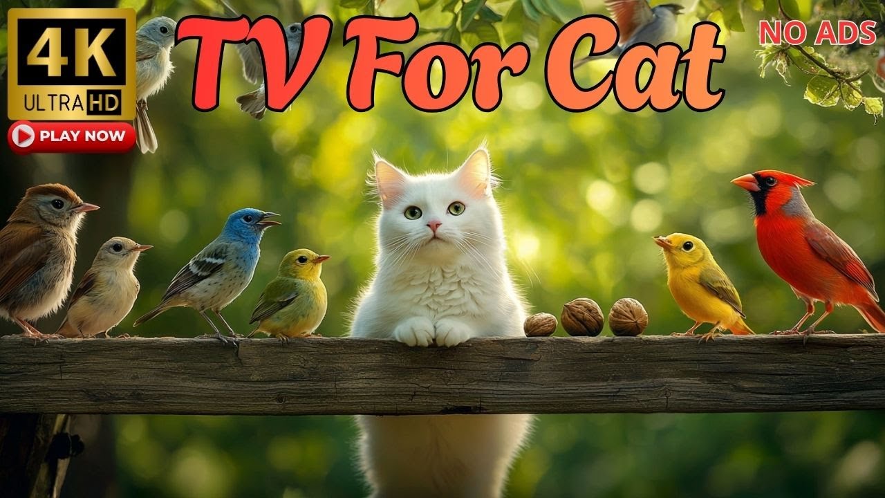 Cat TV for Cats to Watch 4K 🌲 Mysterious Forest Full of Chirping Birds!