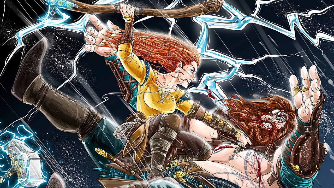God of War Ragnarok - The Hidden Story of Faye vs Thor - How Faye Beat Thor in Battle