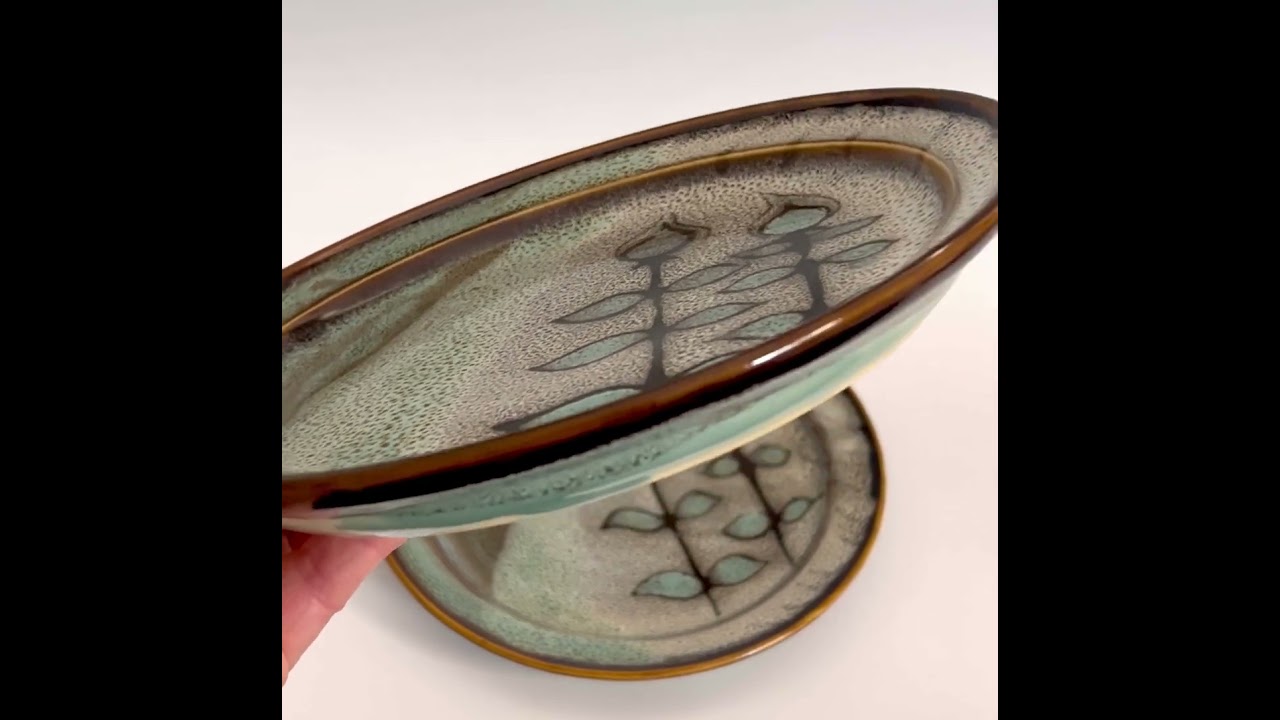 Oil Spot Dinner Plates Hot Out of the Kiln #wheelthrownpottery