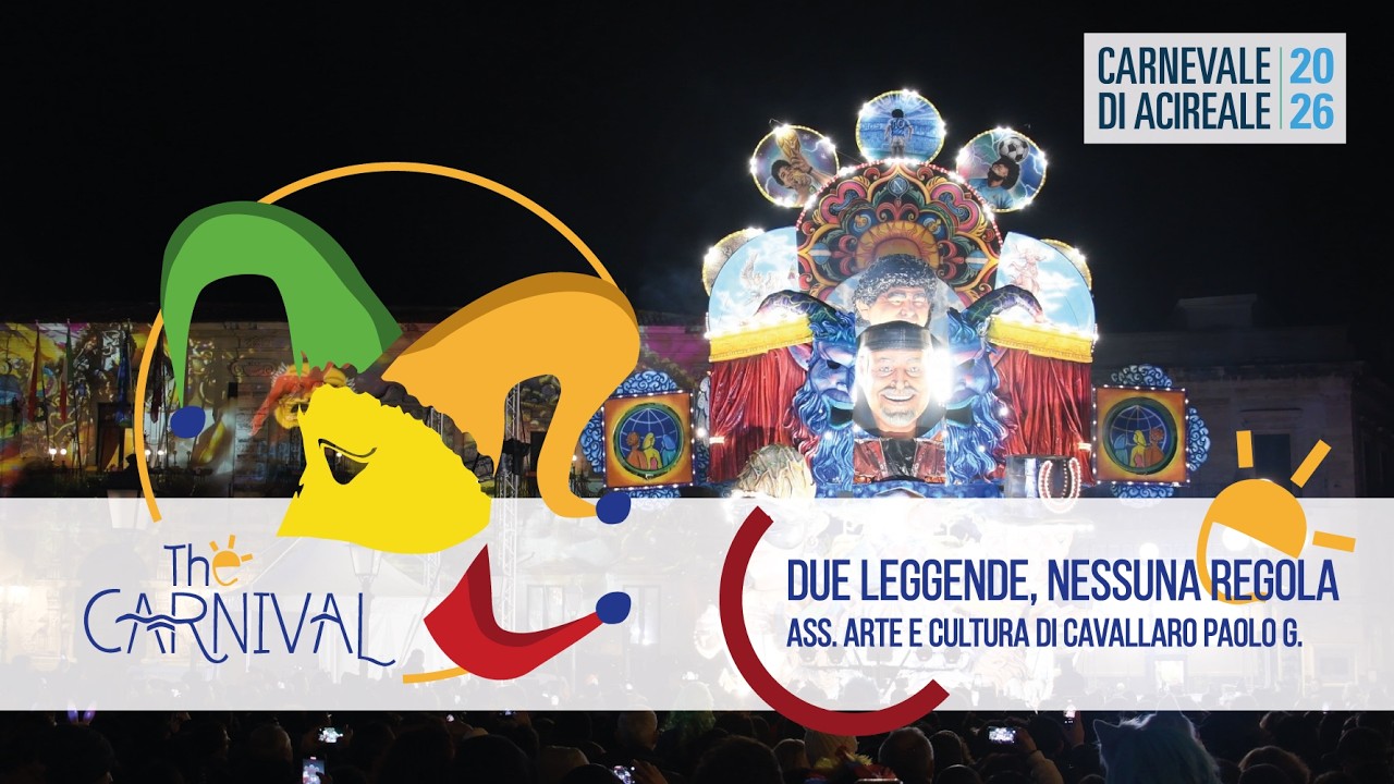 Carnevale Acireale 2026: Ass. Arte e Cultura di Cavallaro Paolo G. - Due Leggende, Nessuna Regola