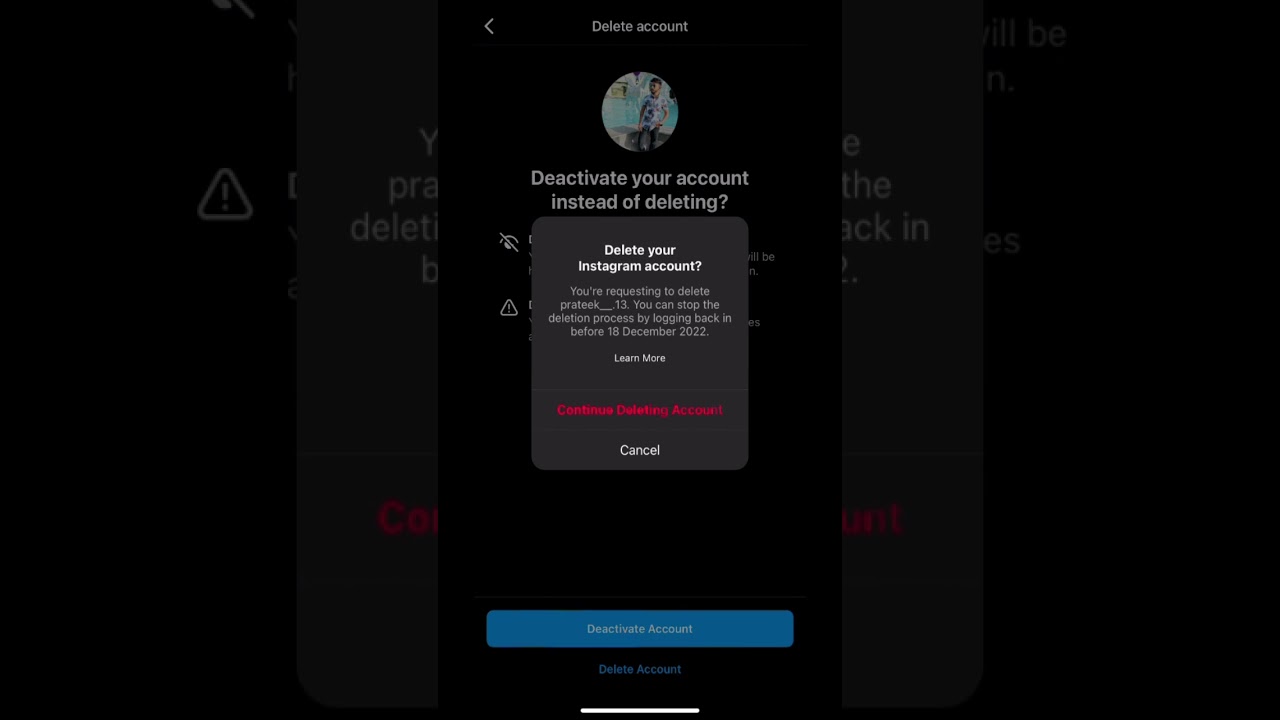 How to delete Instagram account permanently@Techno-byte @instagram