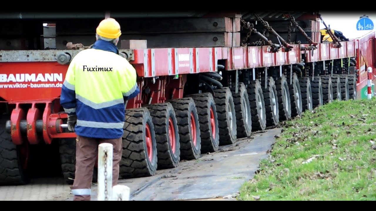 Schwertransport 450 Tonnen in Bewegung - das war echt knapp
