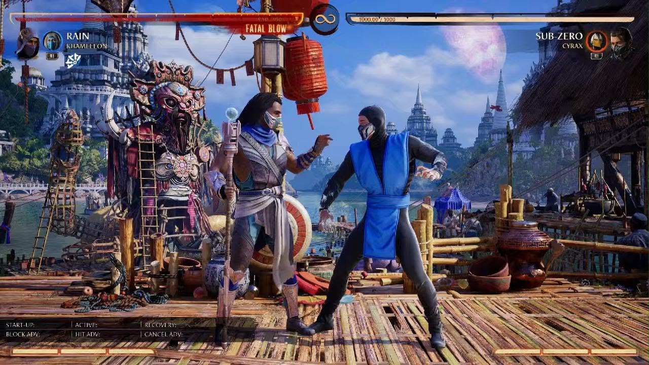 Mortal Kombat 1 Rain Khameleon meterless 400 damage