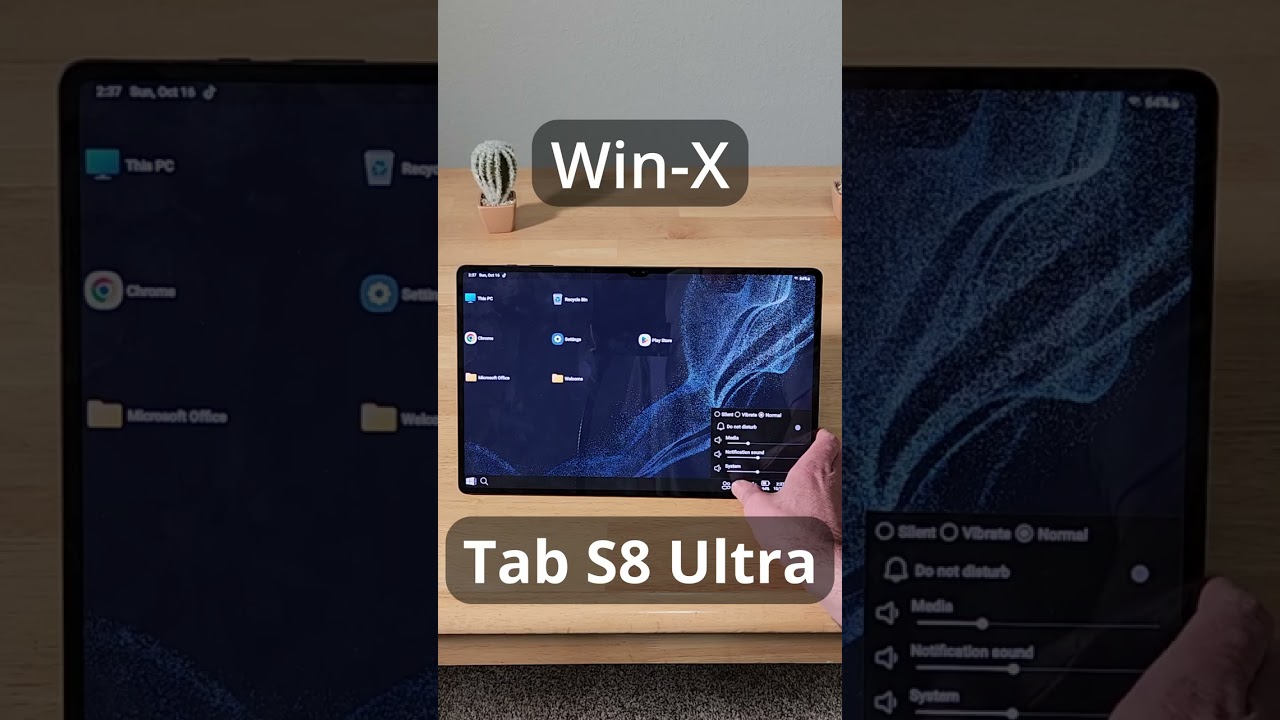 Win-X | Интерфейс Windows на Samsung Galaxy Tab S8 Ultra #шорты