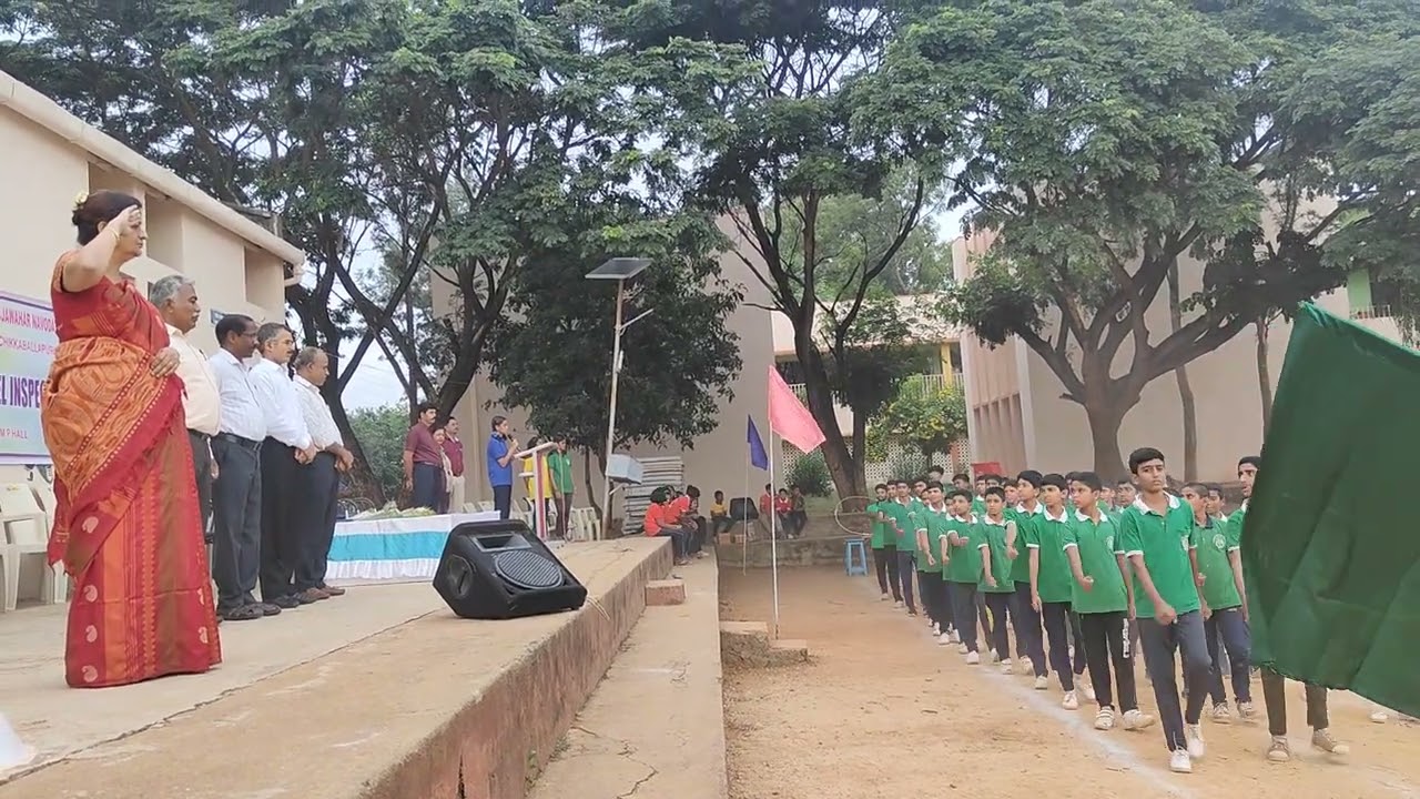 March past by PM Shree JNV Chikkaballapura