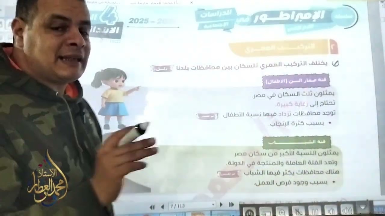 الصف الرابع سكان بلدنا و خصائصهم 