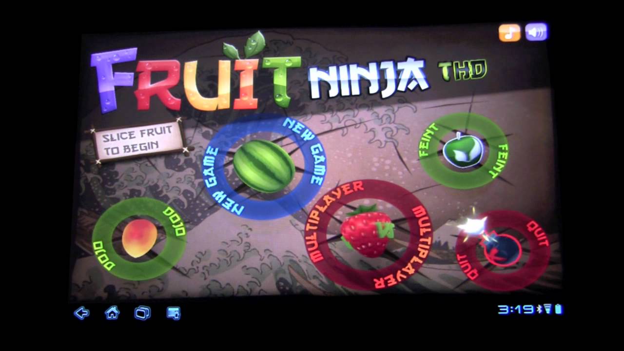 Fruit Ninja HD Overview on Android Honeycomb