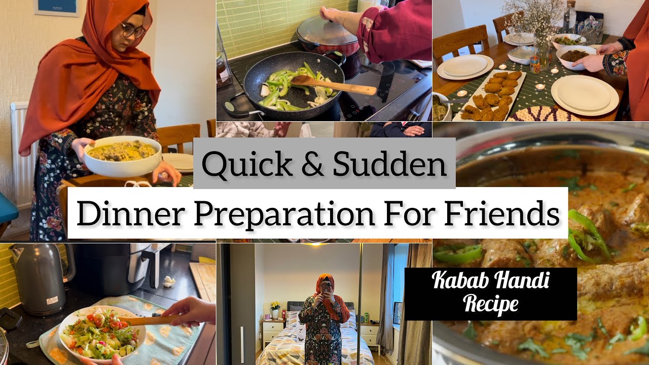 Hosted Dinner For Friends 💕 | Quick & Easy Recipe | Special Handi Kabab