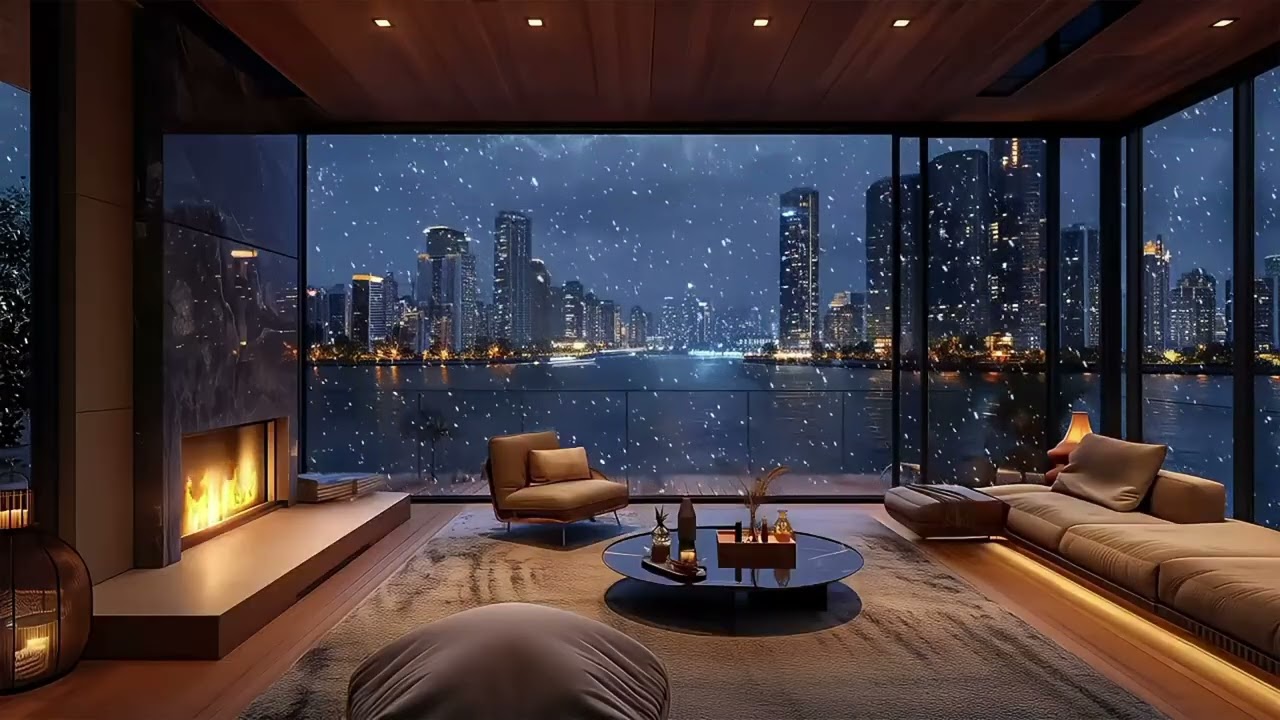 Deep Sleep Rain Sounds & Fireplace Music 🌧️🔥 Cozy Ambience for Relaxation