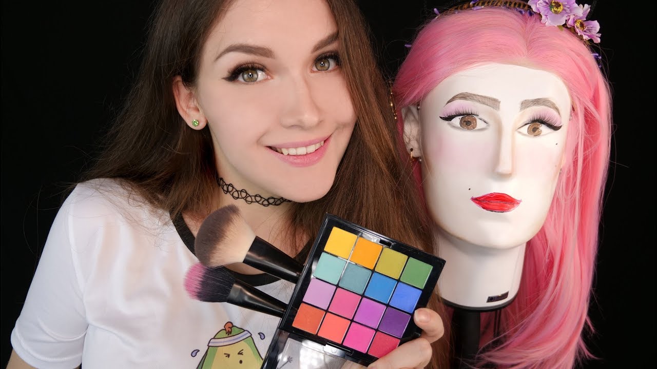 АСМР Красим голову-микрофон 💄🙋 ASMR Makeup Head-Microphone