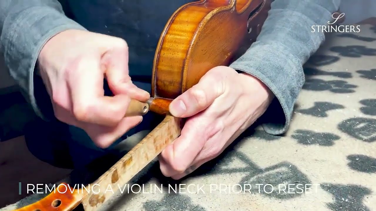 Removing a violin neck prior to reset