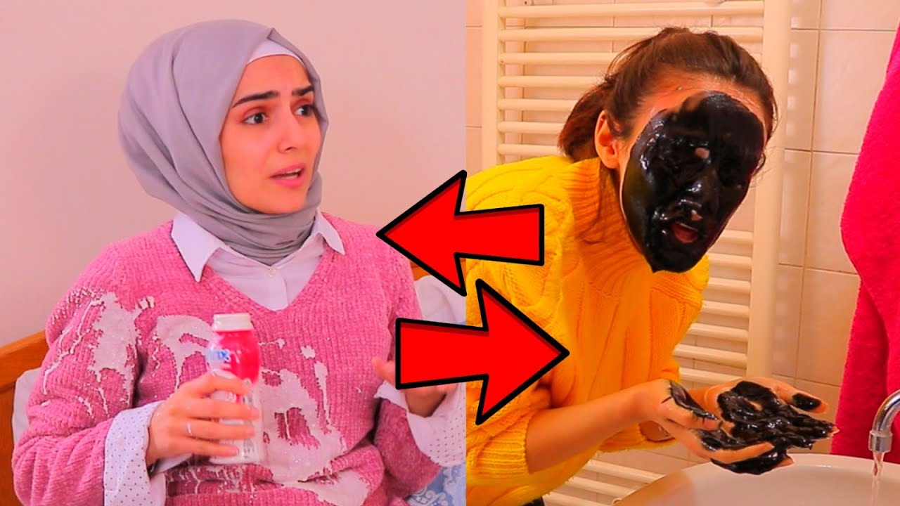 مقالب الاخوة | صبغتلها وجها بالحبر وحممتني باللبن