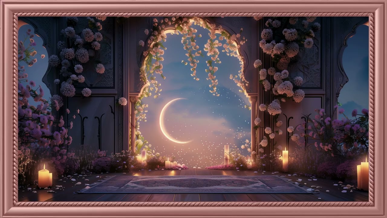 لوحات رمضانية 4K Framed TV Screensaver |  Ramadan concept 4 Ramadan Crescent 🌜🌘