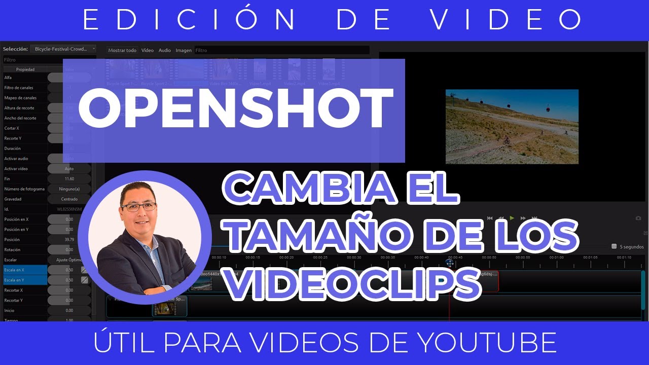 OpenShot Cambia el tamaño de tus videoclips