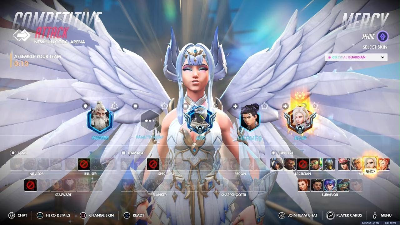 Mercy new Angelic Skin Overwatch Comp Role P3