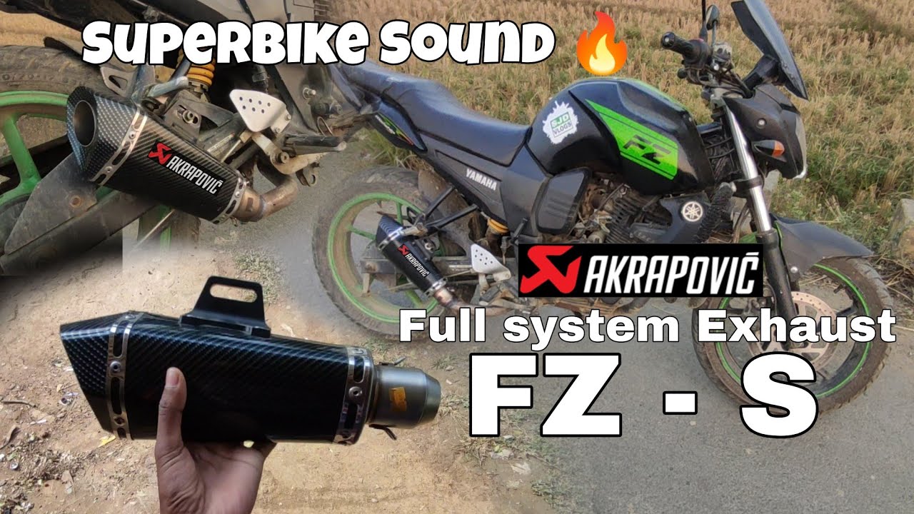 AKRAPOVIC full system Exhaust Install in FZ-S V1 V2 | Superbike sound 🔥  | Vlog 103