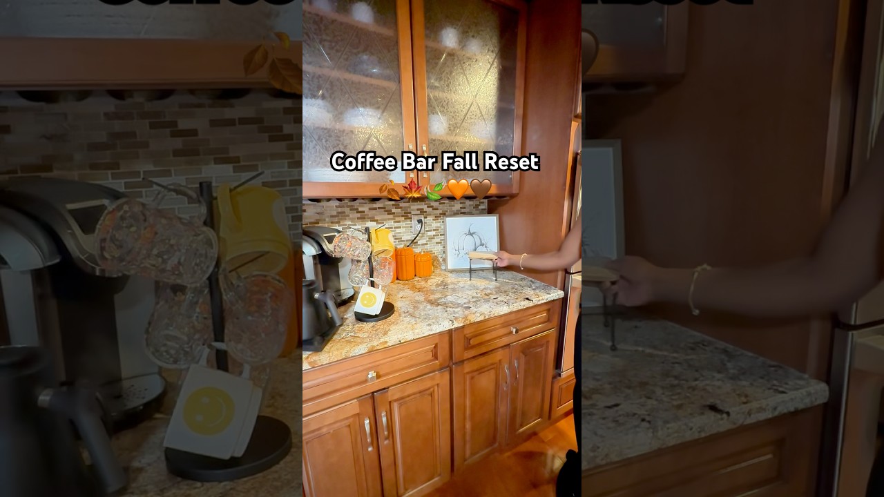 Cozy Coffee Bar Makeover 🍂 Turning a House into a Home with Fall Decor 