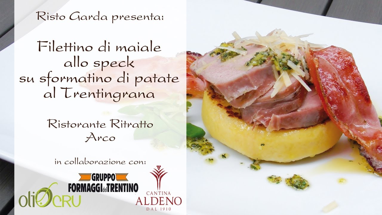 Filettino di maiale allo speck su sformatino di patate al Trentingrana - Ristorante Ritratto Arco