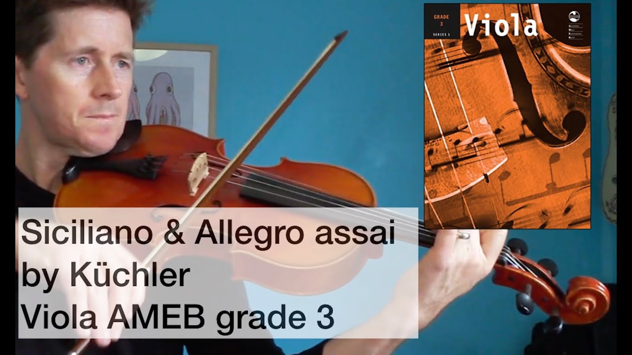 Siciliano & Allegro assai by Küchler for viola AMEB grade 3