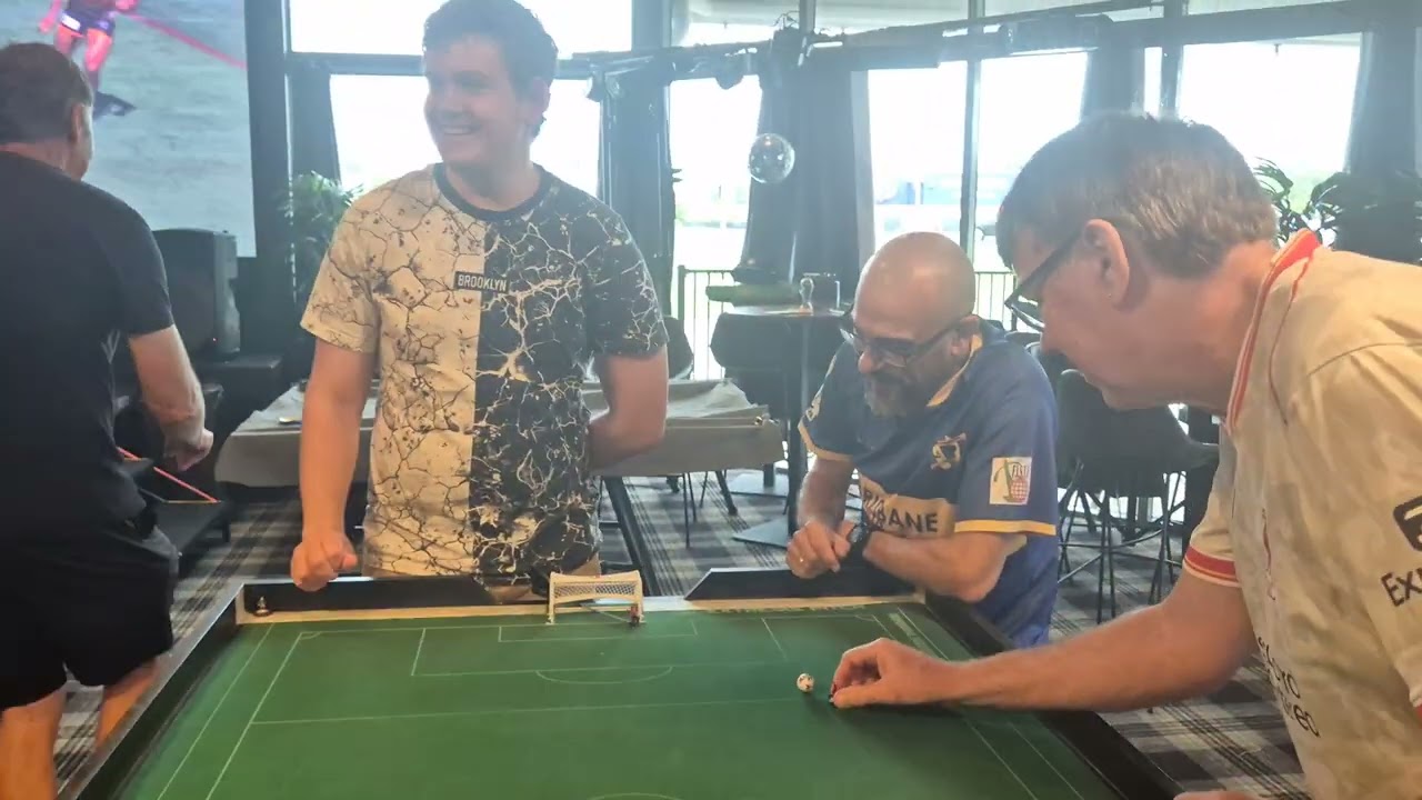 Brisbane subbuteo club March 2026 wooden spoon match penalty shoot out