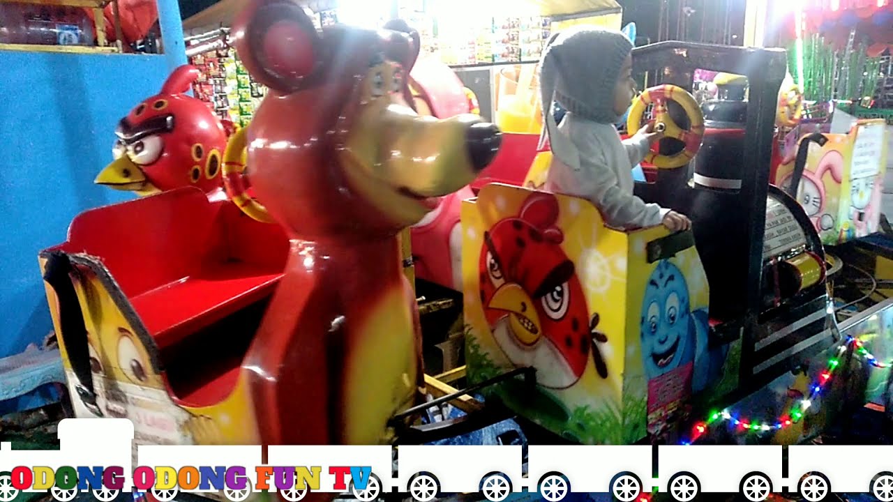 🚂 Odong odong fun tv~ naik odong odong kereta karakter lucu~DJ kuda delman