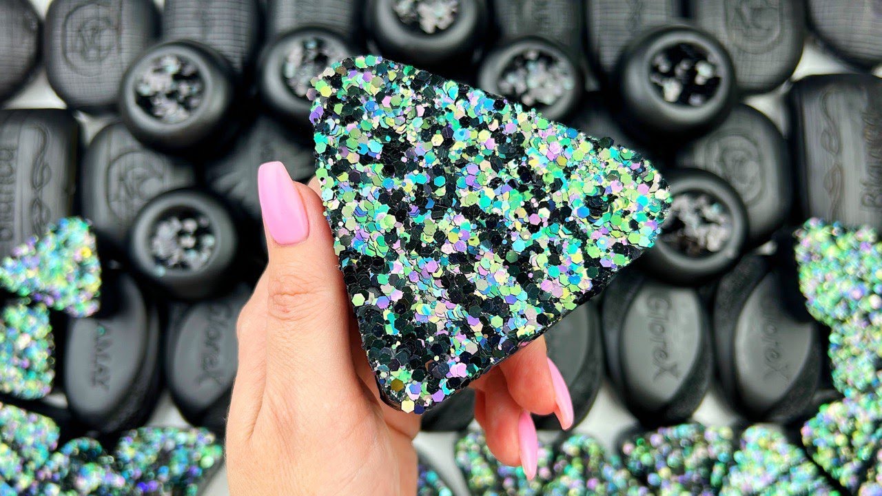 Clay cracking★Crushing soap stripes★Cutting cubes★Soap boxes with glitter and foam★