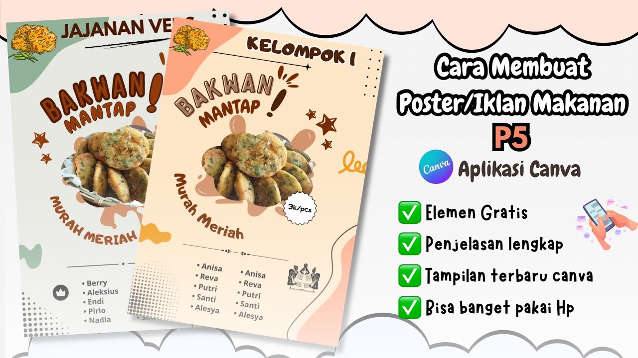 Cara Membuat Poster/ Iklan Makanan di Canva || how to make a food ad in canva 🪄