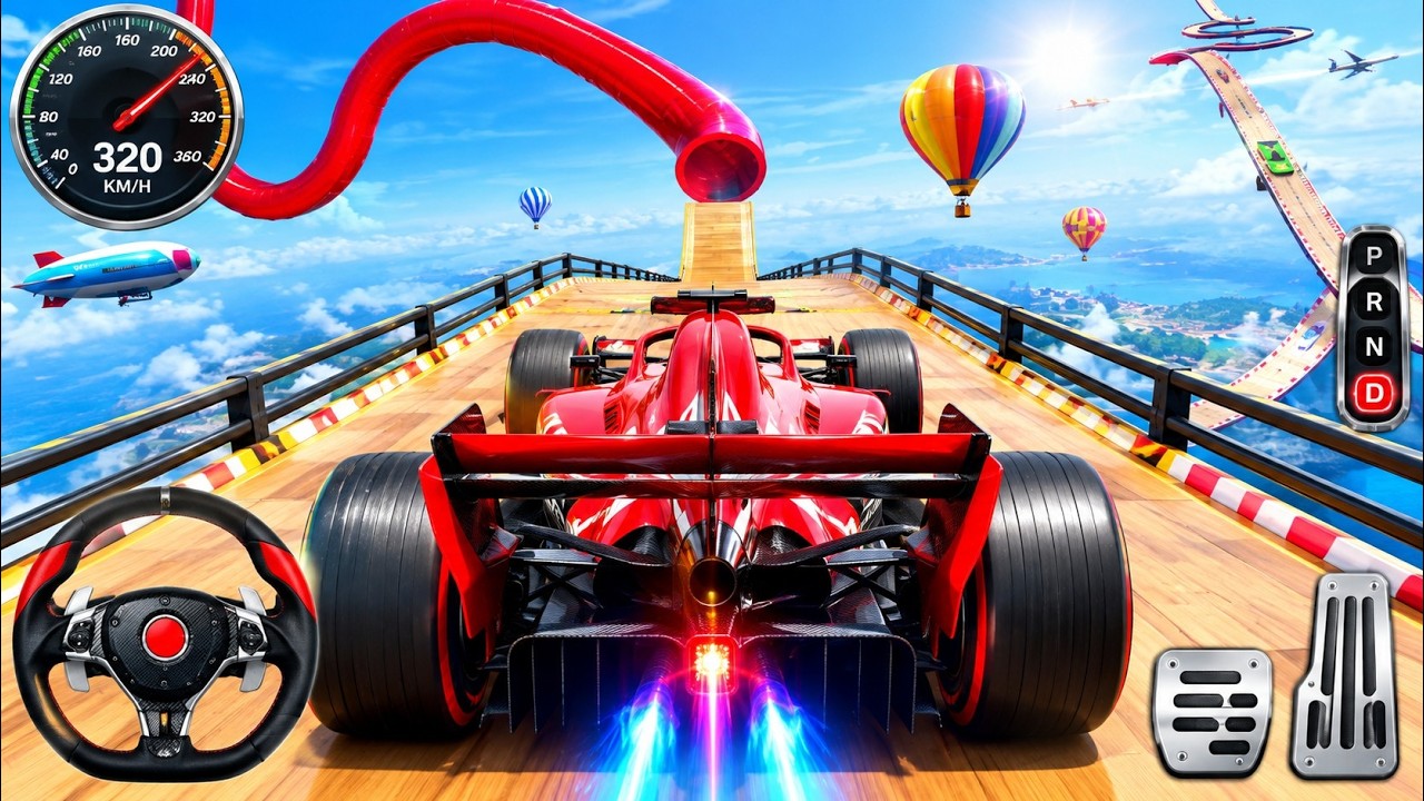 F1 Formula Car Stunt - F1 Car Racing Stunts Simulator - Impossible Car Mega Ramp - GamePlay P3