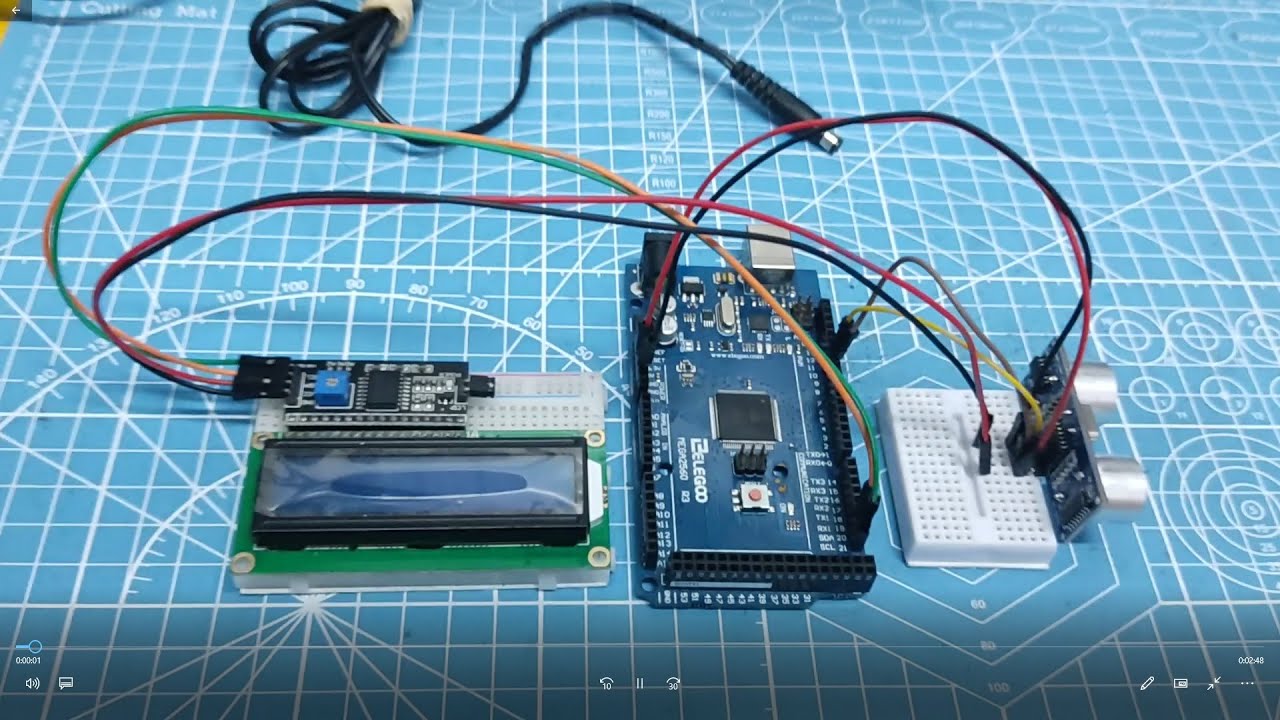 40 Arduino Mega2560 medidor distancias por sensor ultrasonidos
