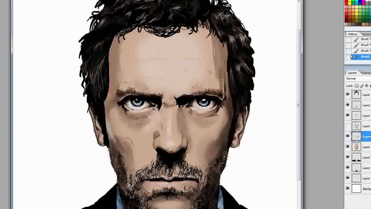 Hugh Laurie Digital Drawing/Speed Paint
