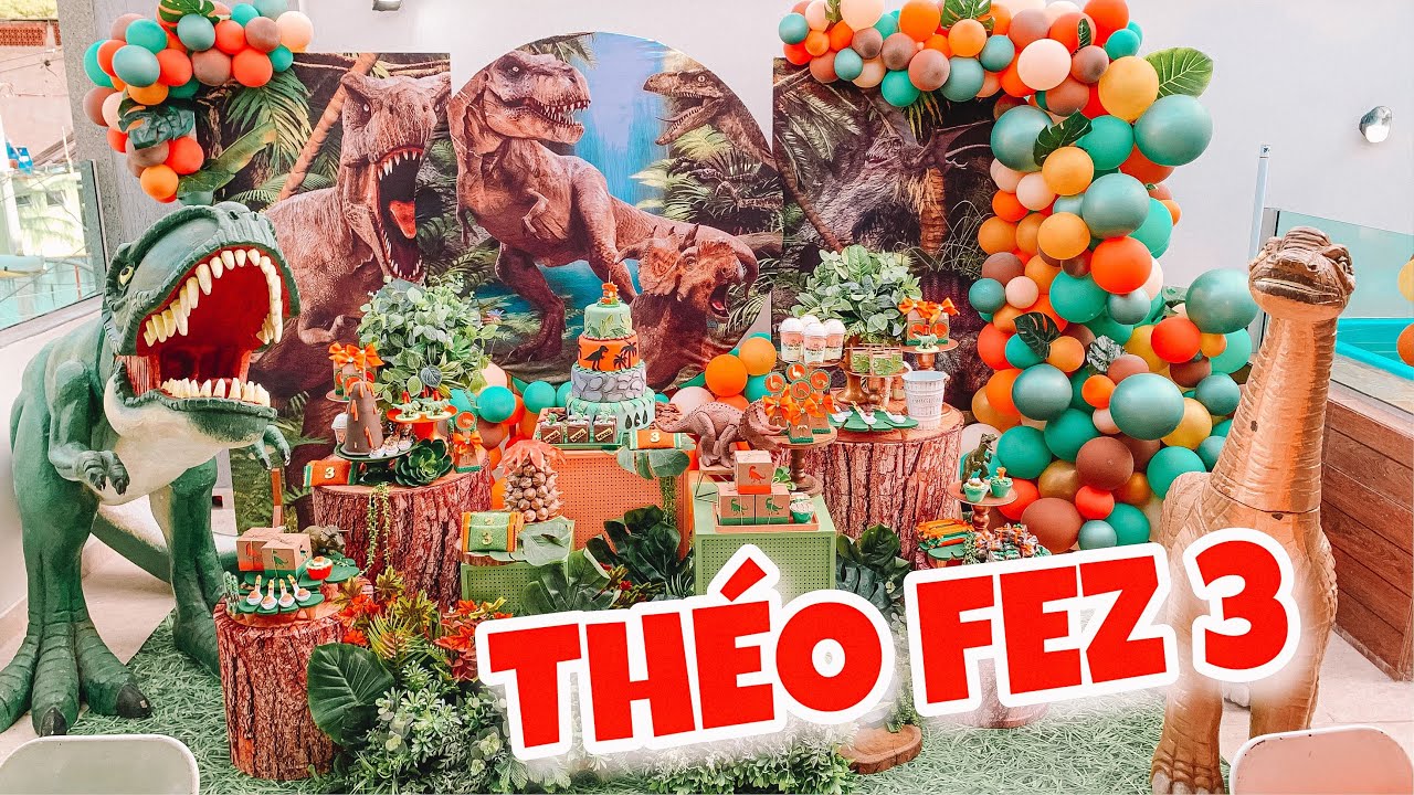 ANIVERSÁRIO 3 ANOS THÉO *tema dinossauro
