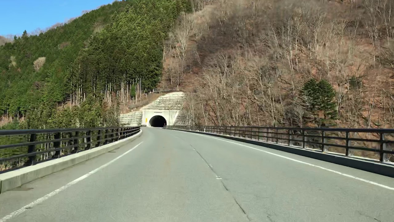 栃木県道249号線 国道121号線側から湯西川水の里観光センターまで