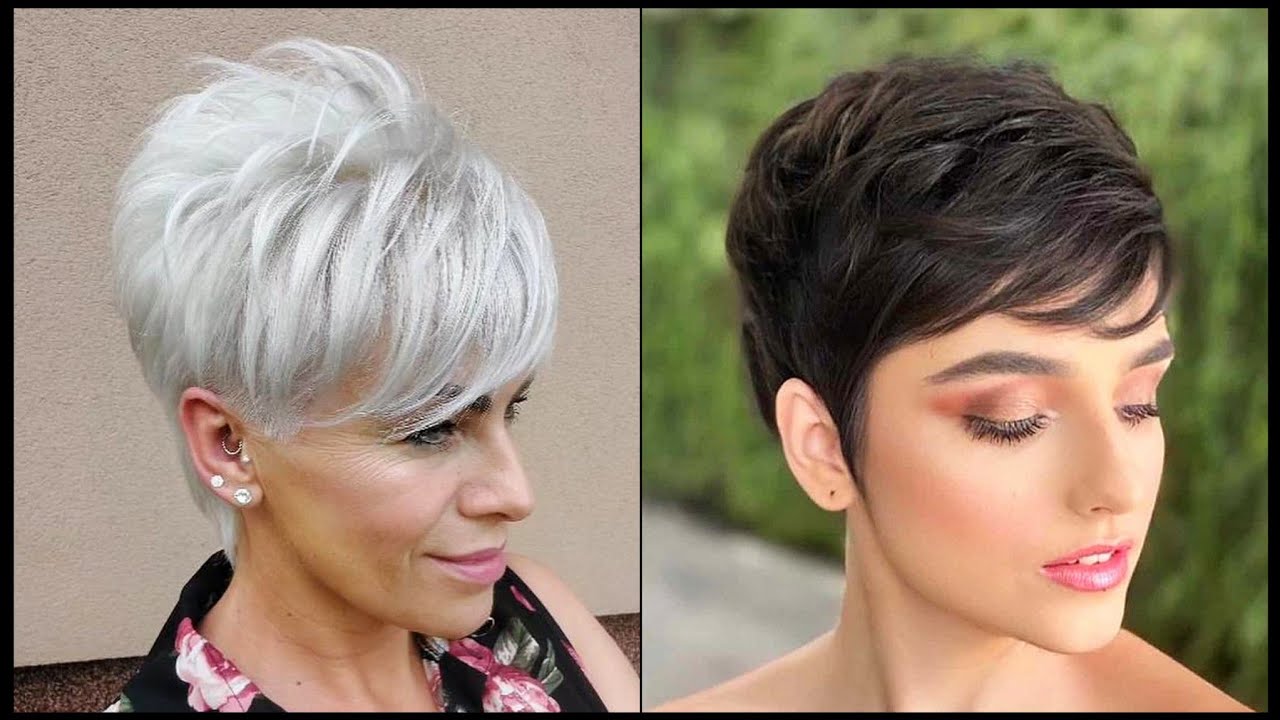 Silver Short Pixie Haircut Fashion 2024 | Undercut Pixie Haircut over 50 | Boy Cut For Girls
