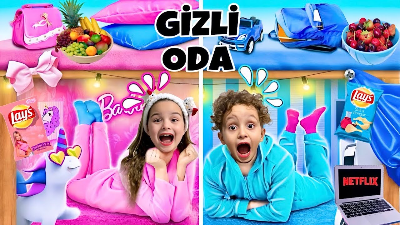 EVİMİZE GİZLİ ODA YAPTIK ‼️ 24 SAAT GİZLİ ODADA YAŞADIK KUZEY ELİF ?!