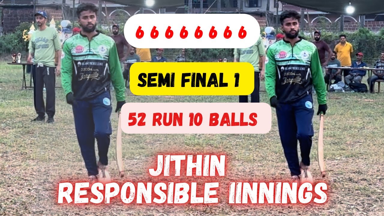 Cricket | Semi Final | Kannur vs Gully boys ￼| Match 🔥 | Jithin 10 Balls 52 Runs 🏏🔥 #highlights