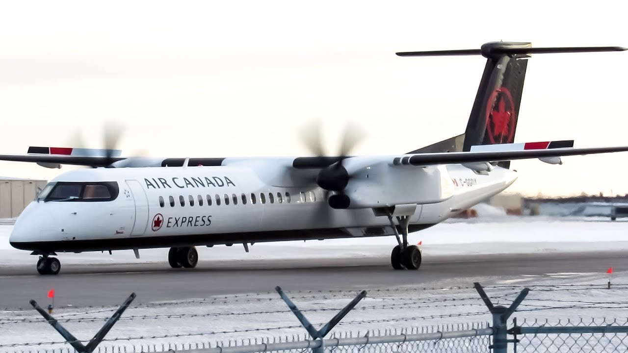 Air Canada Express "New Livery" Bombardier Dash-8 Q400 departing Montreal (YUL/CYUL)