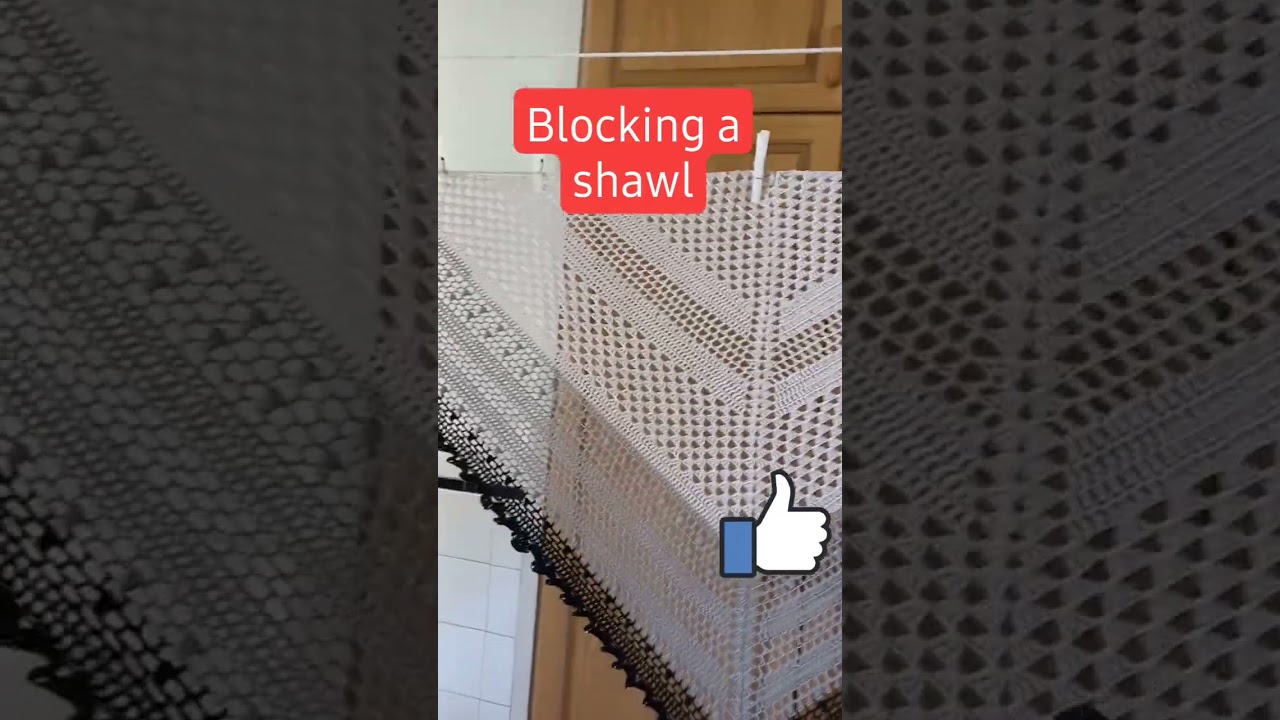 Shorts  | How to block a triangular crochet shawl