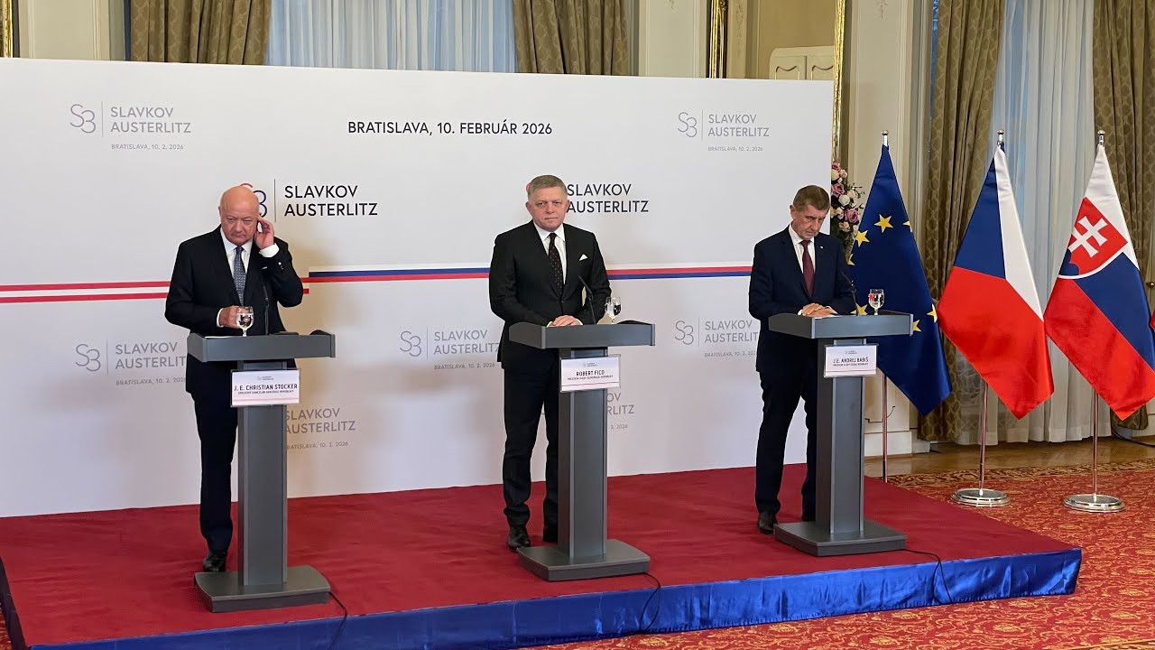 Live 🔴 Spoločná tlačová konferencia R. Fica, A. Babiša a Ch. Stockera
