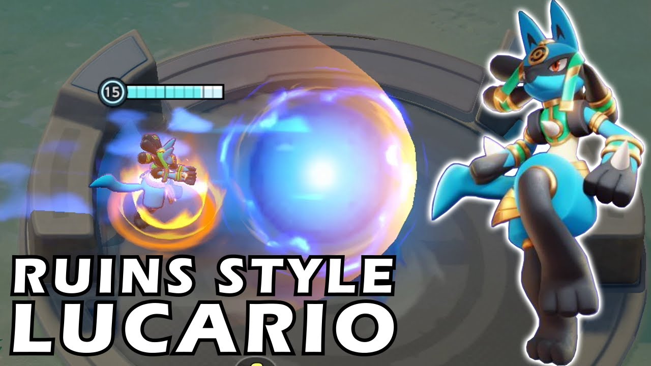 Ruins Style Lucario Holowear Skin Spotlight - Pokemon Unite
