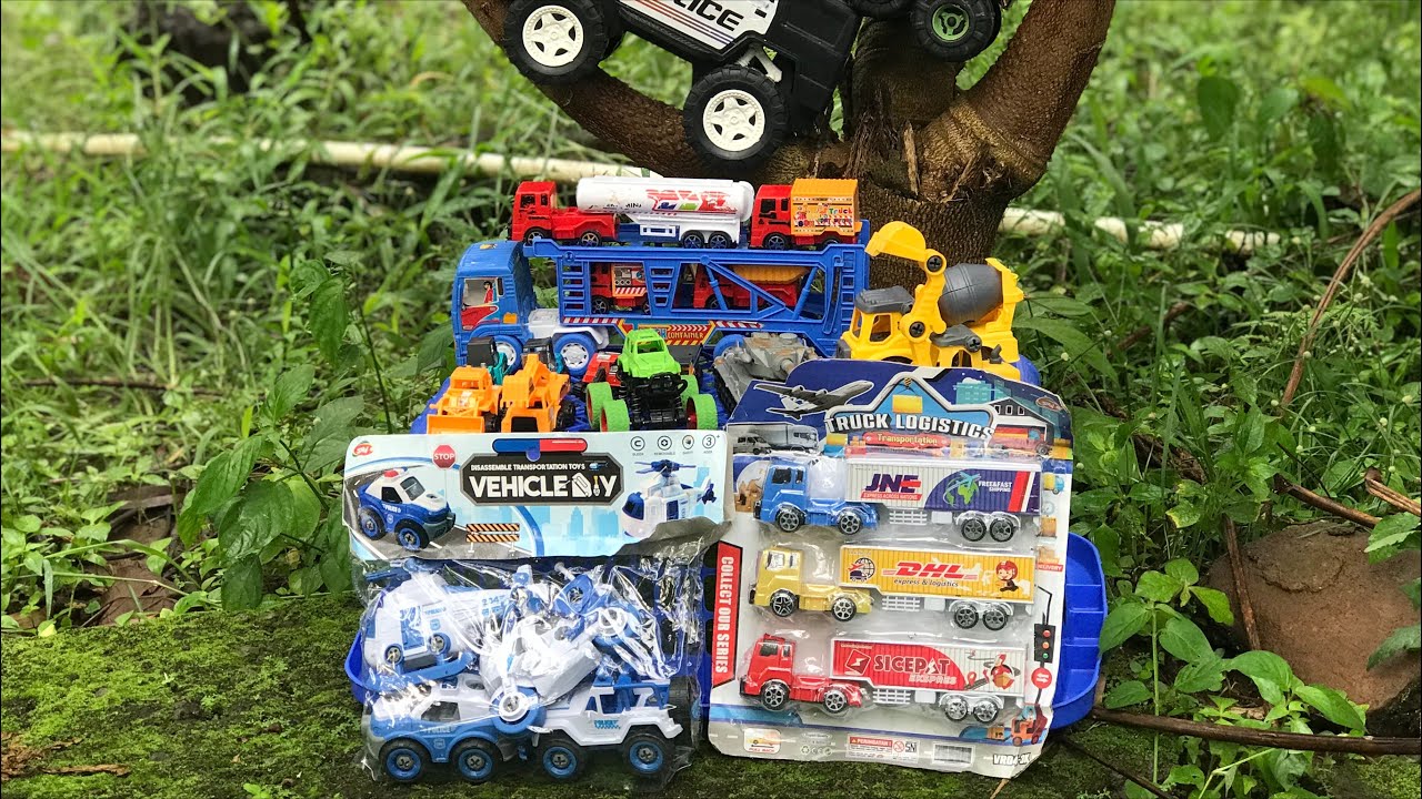 Menemukan Mobil Mobilan Baru, Truk Konstruksi, Mobil Balap, Dump Truck, Truk Mixer,Excavator,Pemadam