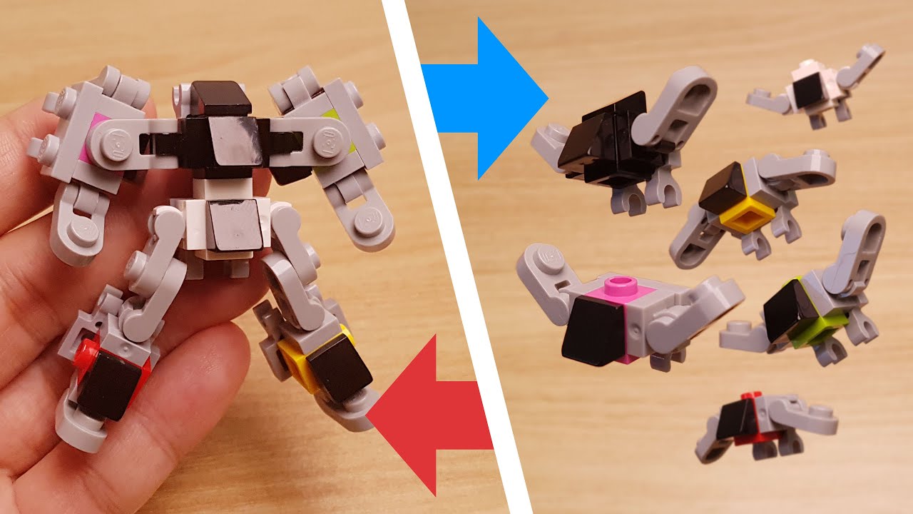 Mini robot transformatorowy LEGO z 6 ptakami - All-Bird #LEGO #MOC
